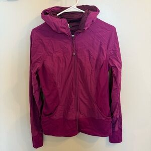 Lululemon in flux women's reversible jacket size 12 plum